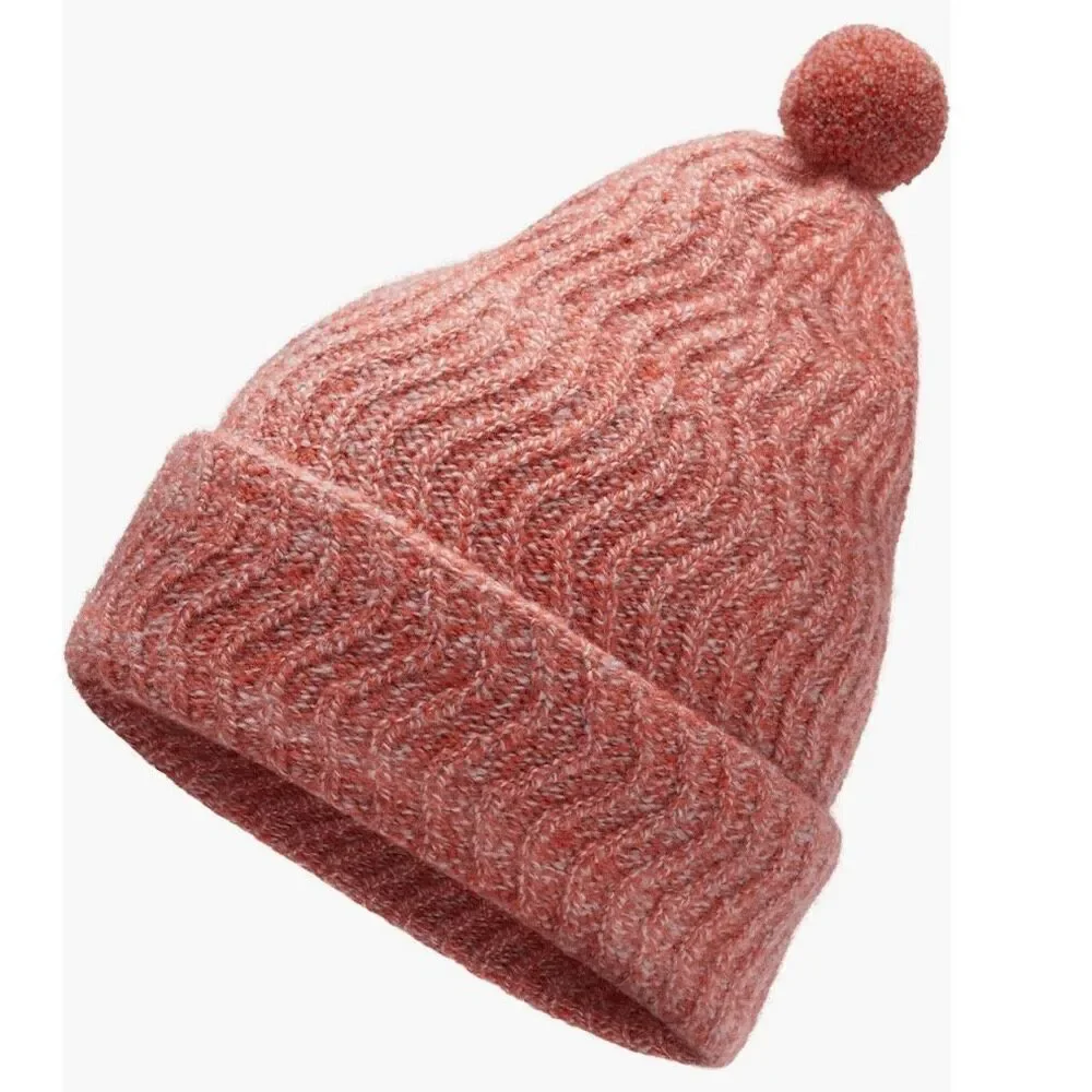 Allbirds Toddler'‎ Smallbirds Pompom Merino Wool Beanie Hat, Red Maple, S/M, NWT
